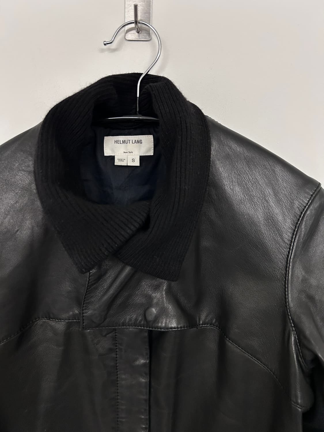 헬무트랭 코튼 하이넥 램스킨 자켓 상품이미지2