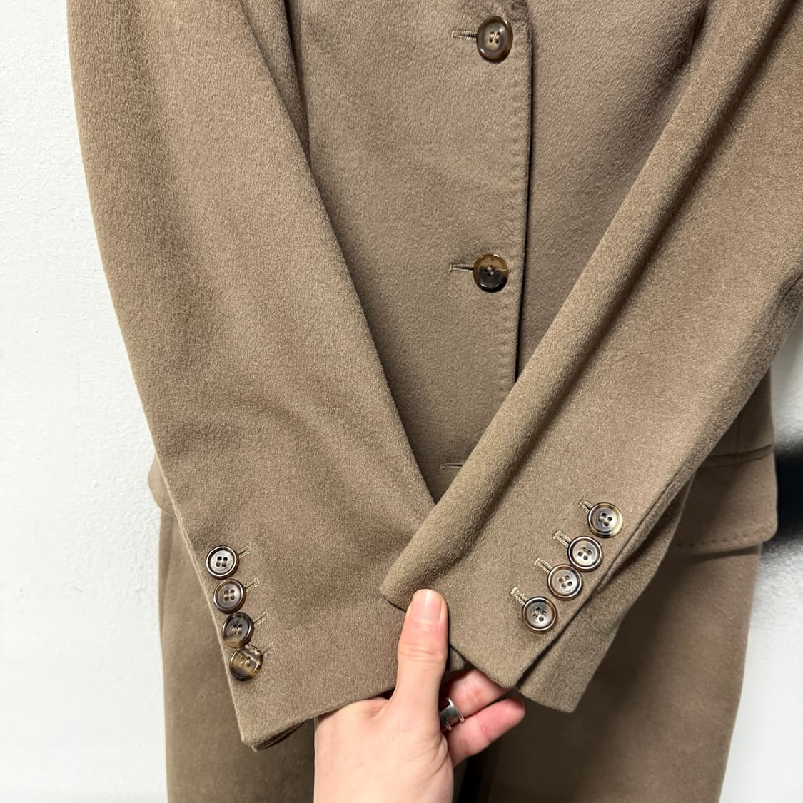 폴 스미스 100% 울 블렌딩 발마칸 맥시 롱 코트 상품이미지3