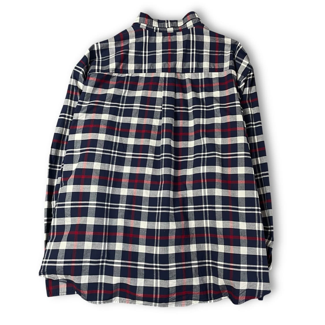 챕스 블루 화이트 레드 멀티 체크 빅사이즈 긴팔 셔츠 상품이미지3