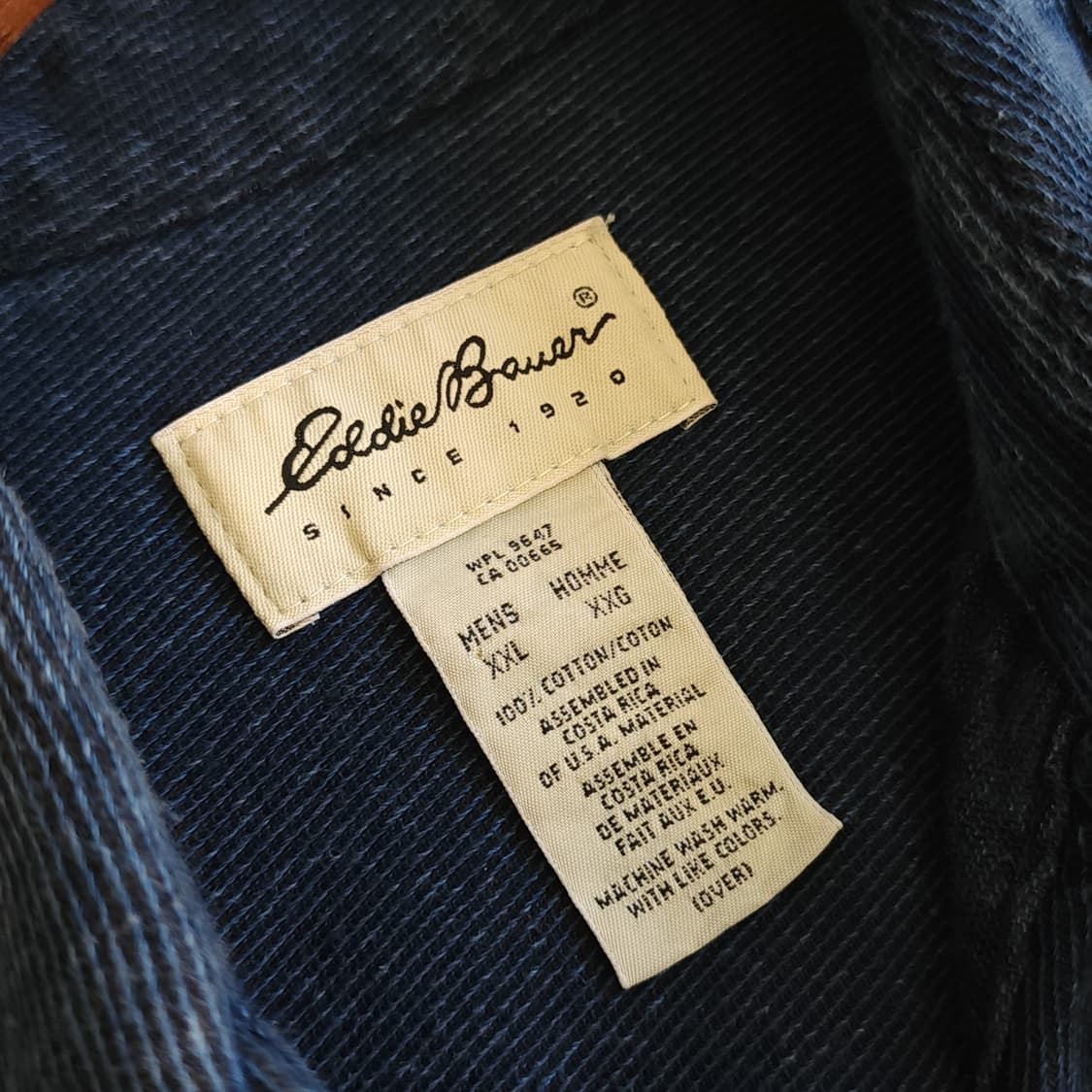 00s 에디바우어 데님셔츠 헤비코튼 인디고 데님 워크셔츠 빅사이즈 xxl 상품이미지10
