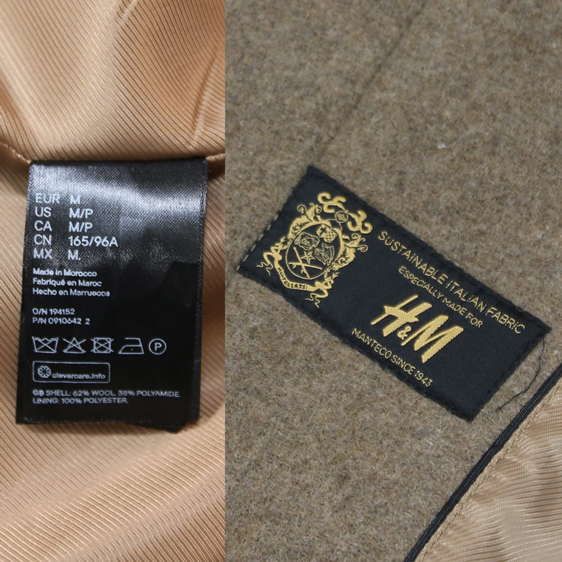 H&M 울 발마칸 코트 (여성용 M) 상품이미지8