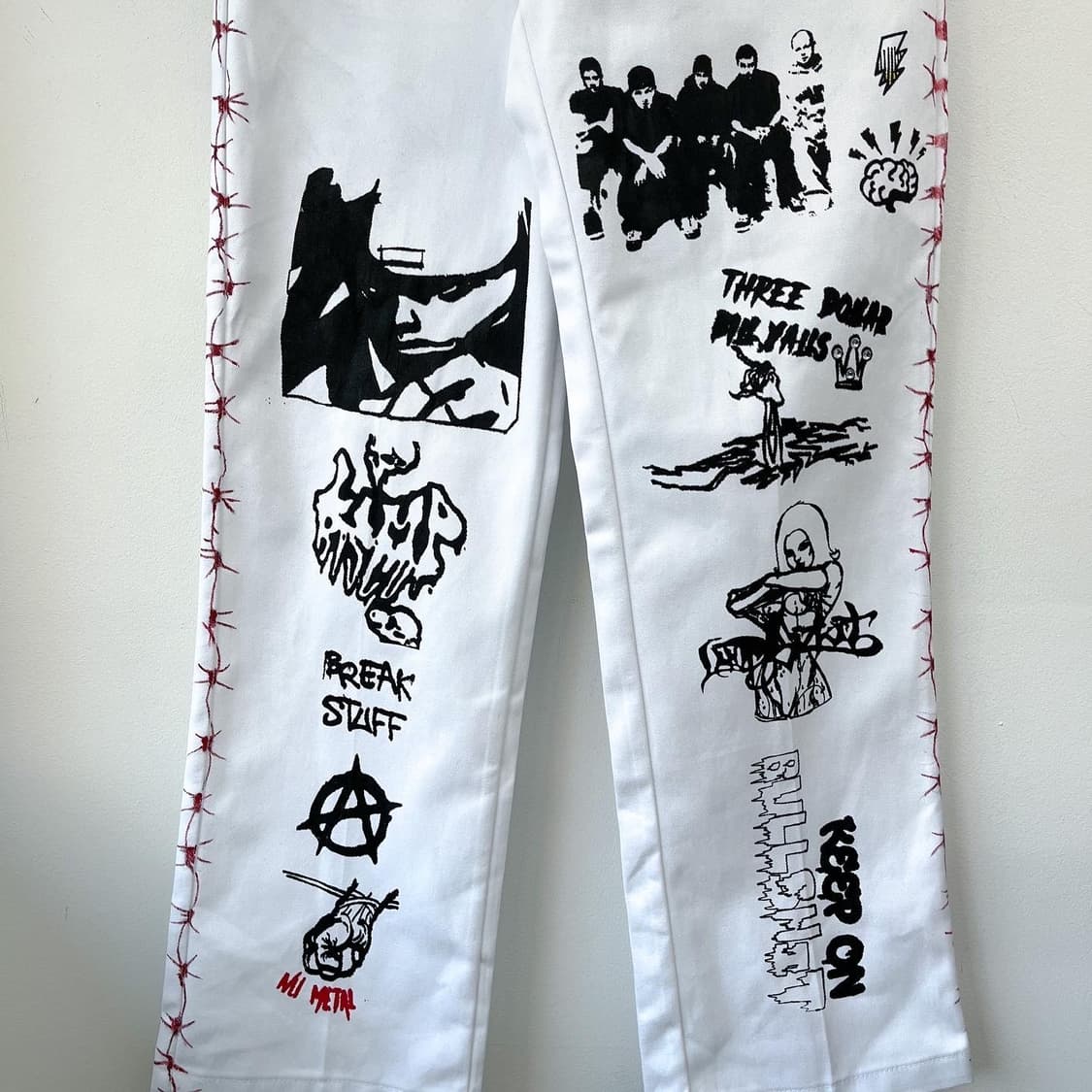 디키즈 874 아트 워크 화이트 치노 팬츠 상품이미지7