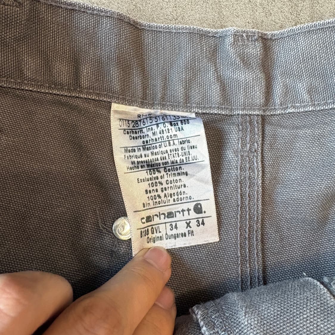 칼하트 정품 그레이 더블니 팬츠 바지 상품이미지5