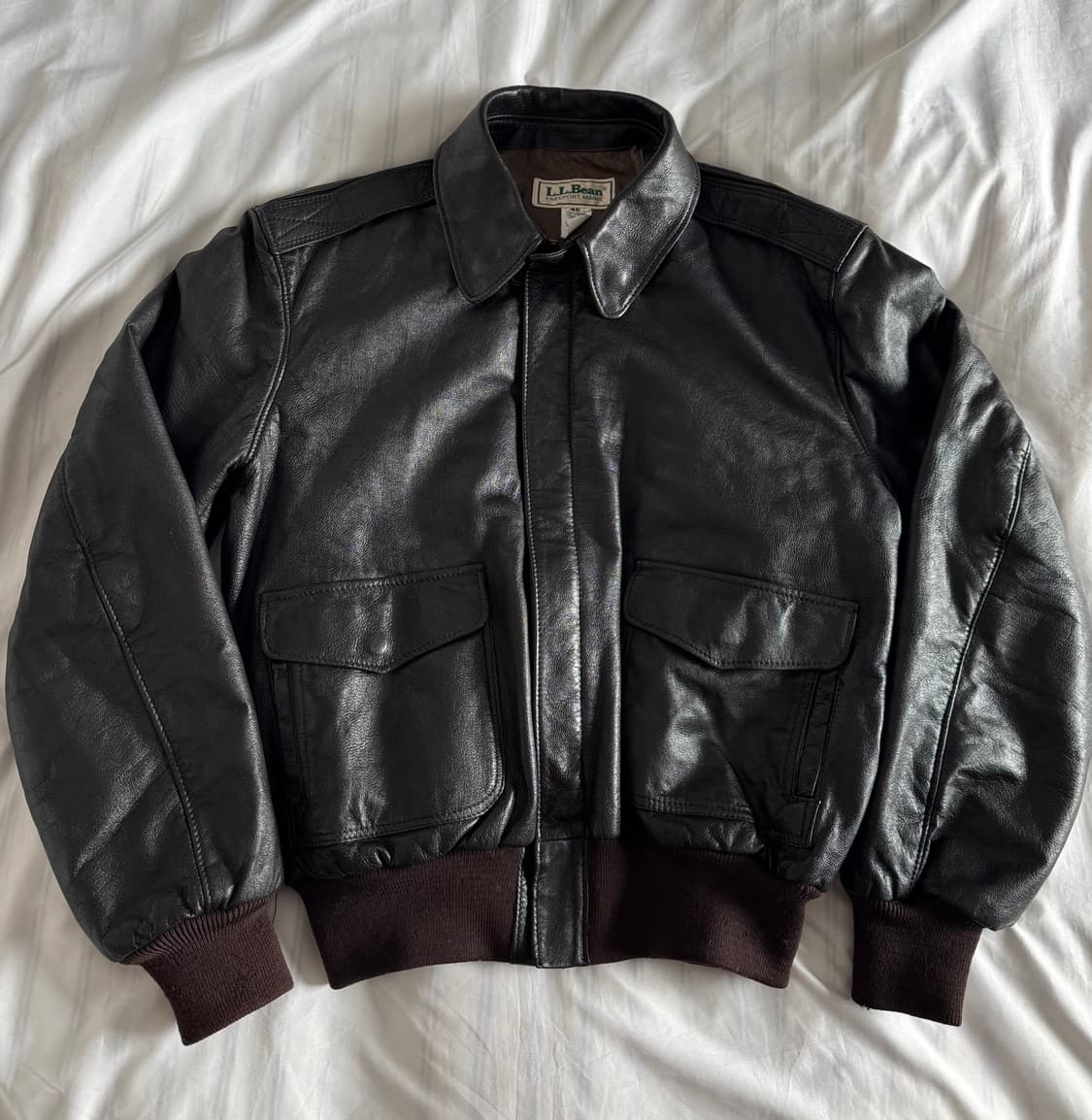 [L] USA 엘엘빈 ll bean A2 레더 자켓 상품이미지1