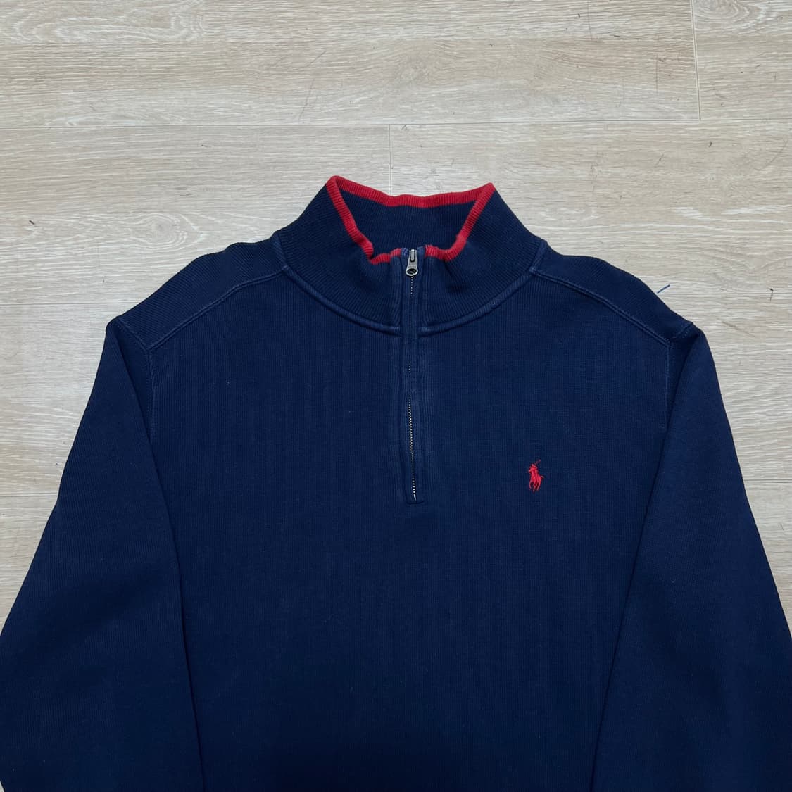 폴로 랄프로렌 키즈 스몰포니 반집업 니트 [네이비] XL(18-20) 상품이미지2