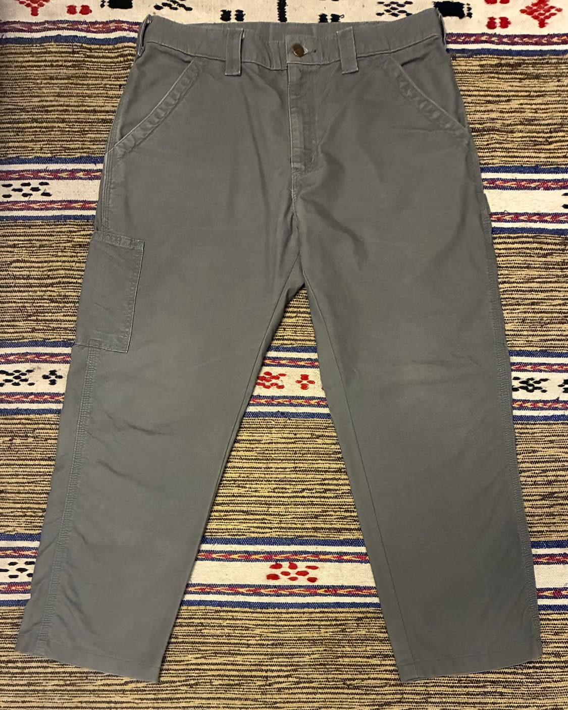 (33~34)칼하트 덩가리 빈티지 싱글니 카펜더 워크팬츠 그레이 상품이미지1