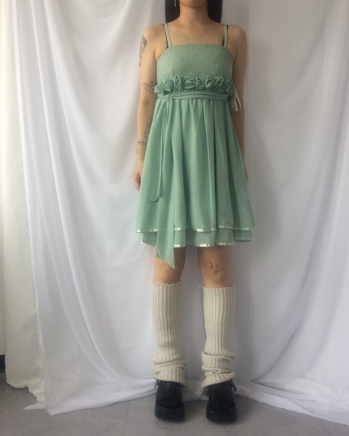 Corsage point sleeveless onepiece 상품이미지1