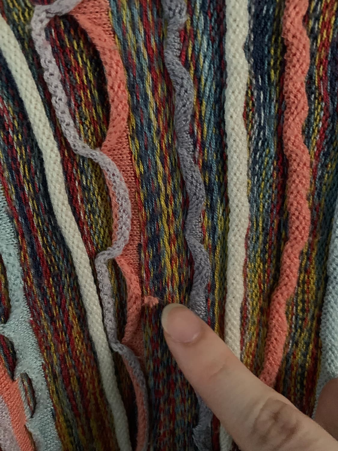 old country 패턴 빈티지 니트 상품이미지3