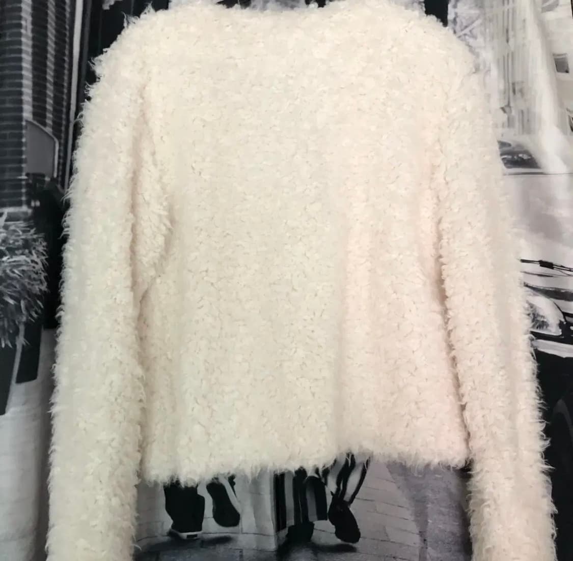 브이넥 퍼 가디건 상품이미지2