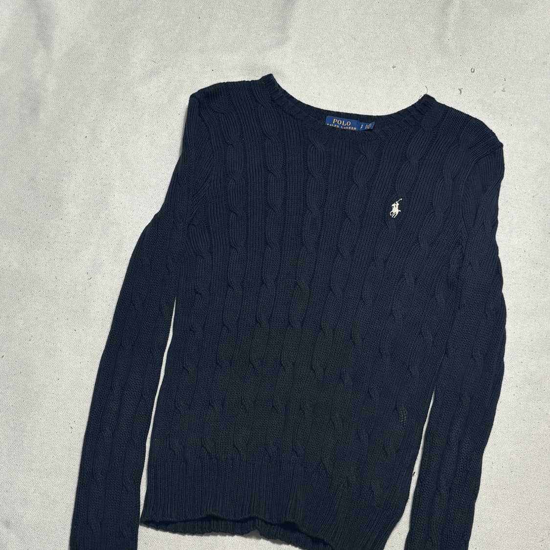 S 여성용 폴로랄프로렌 피마코튼 케이블니트 상품이미지1