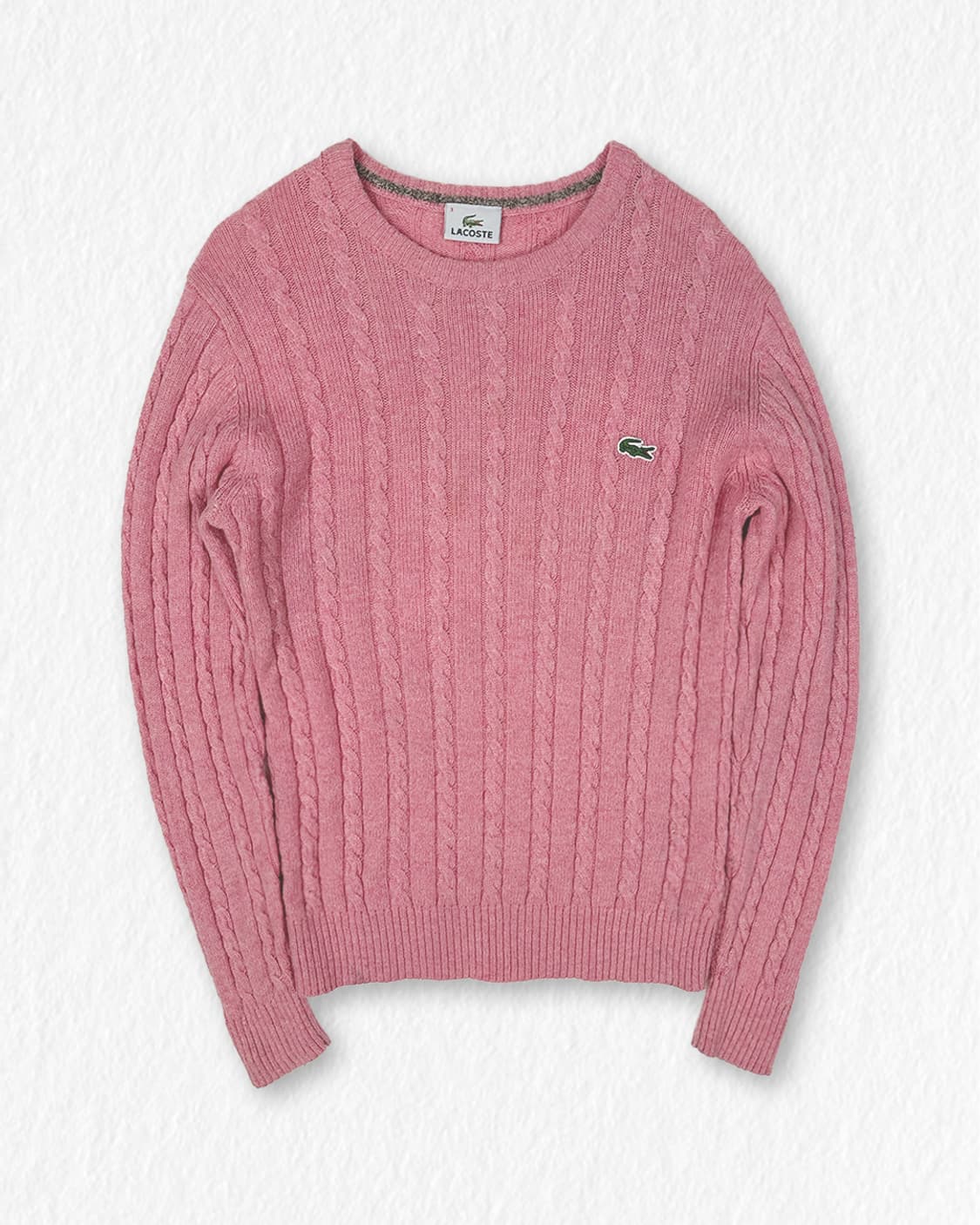라코스테 핑크 케이블 니트 상품이미지1