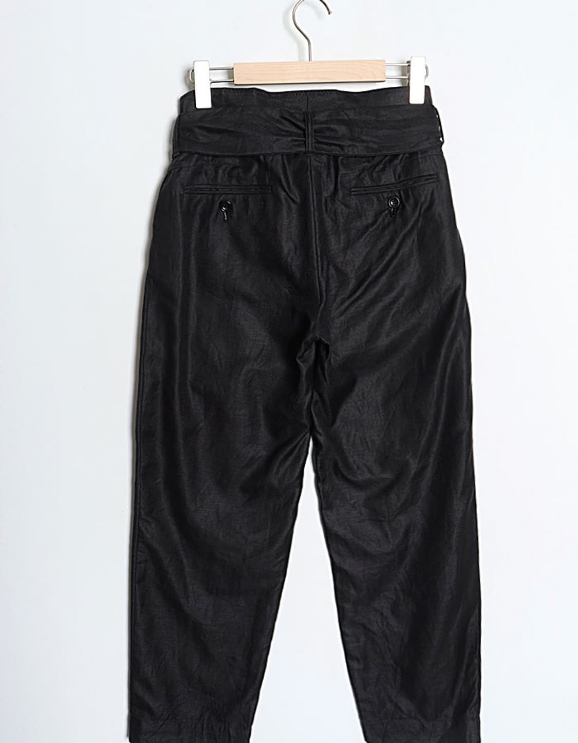 Unaca Belted Satin Tapered Pant (28) 상품이미지5