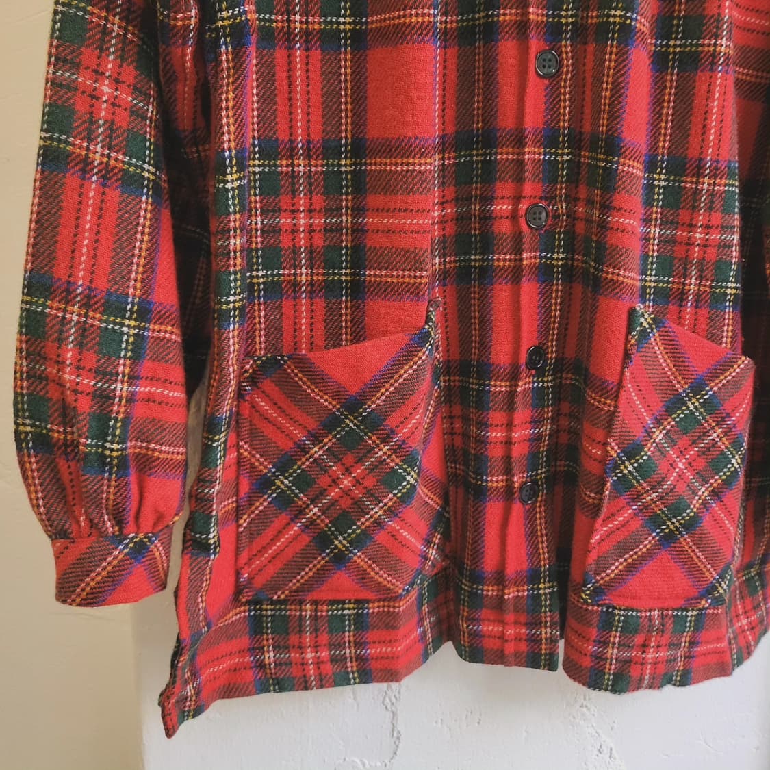 레드그린체크 포켓 울셔츠 (made in Japan) 상품이미지5