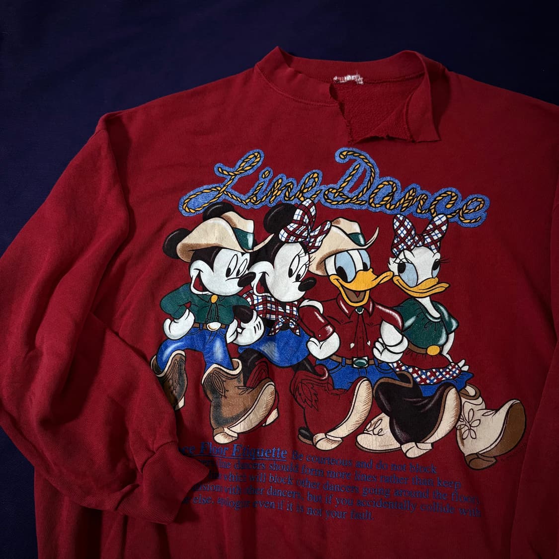 80s Disney “Line Dance” Sweatshirt 디즈니 상품이미지8