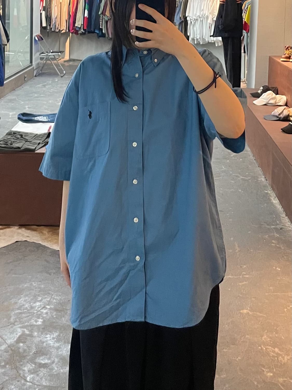 폴로 랄프로렌 스카이블루 반팔 셔츠 H2460 상품이미지1