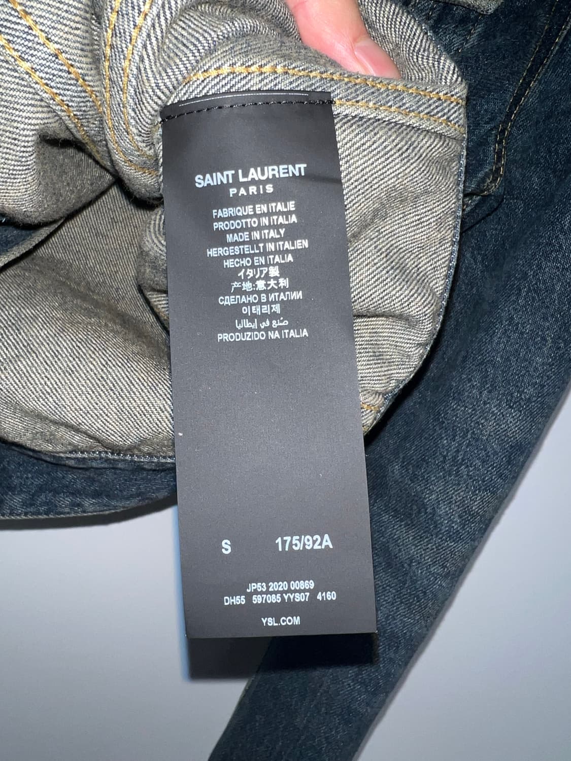 생로랑 퍼머넌트 데님 자켓 S 상품이미지5