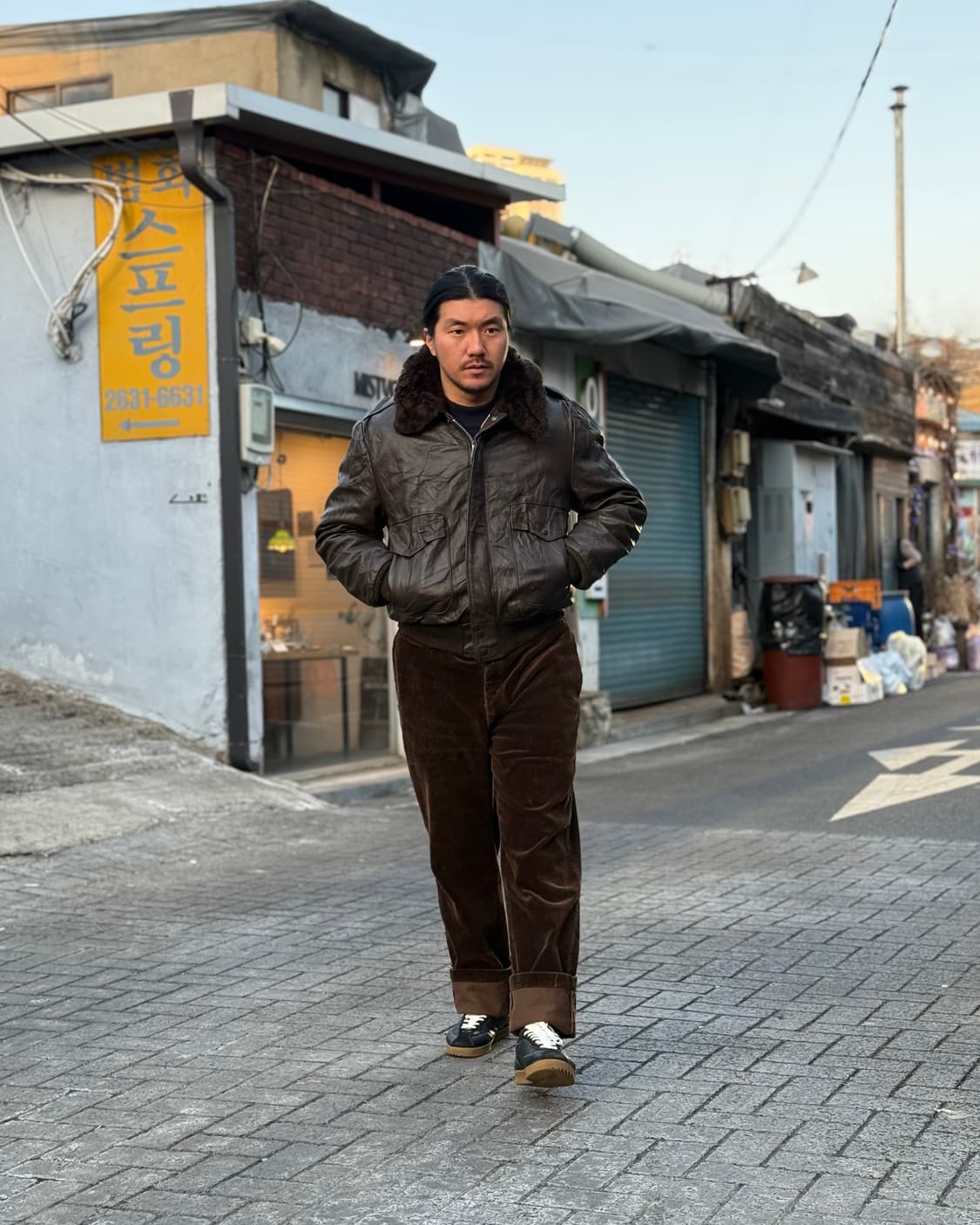 50-70‘s Kirk's Suede G-1 레더 봄버자켓 46 상품이미지6