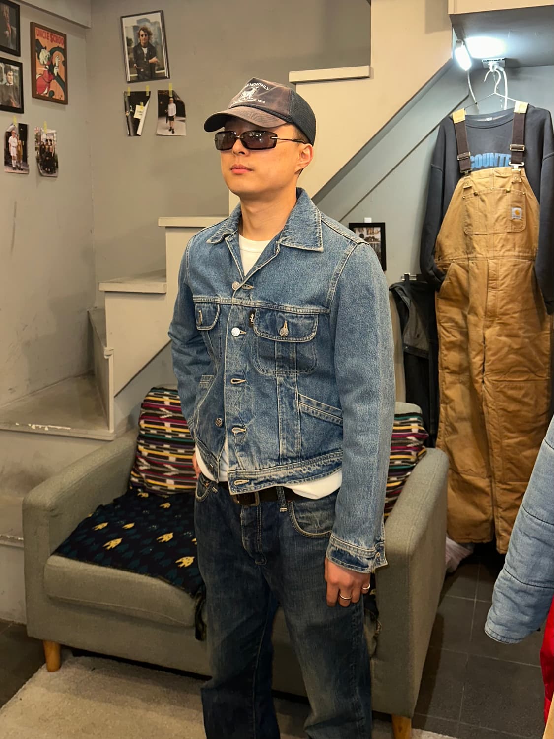 Agnes B jeans sport denim trucker jacket 상품이미지3