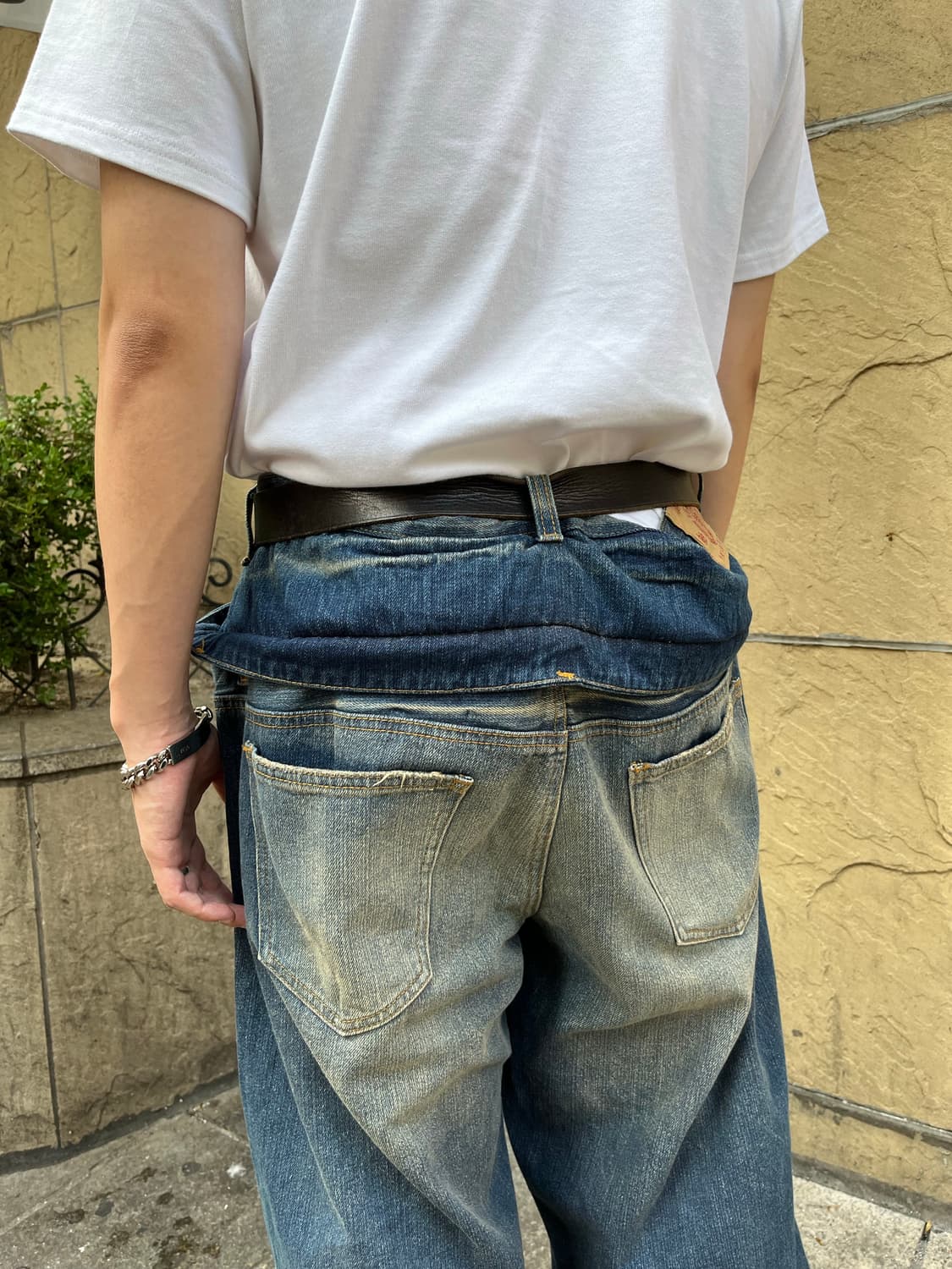 printing wide denim pants 상품이미지3