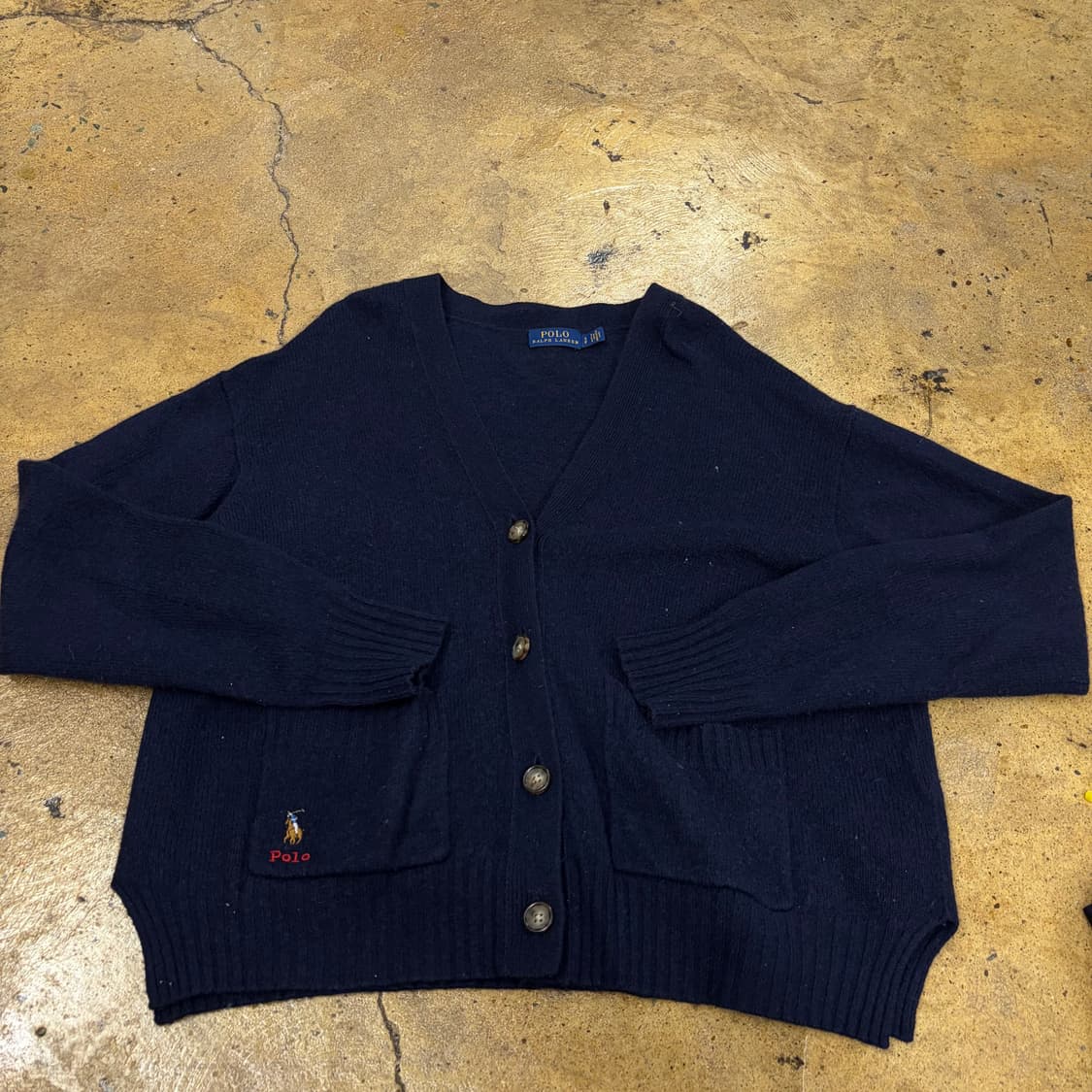 폴로 랄프로렌 네이비 브이넥 니트 가디건 상품이미지2
