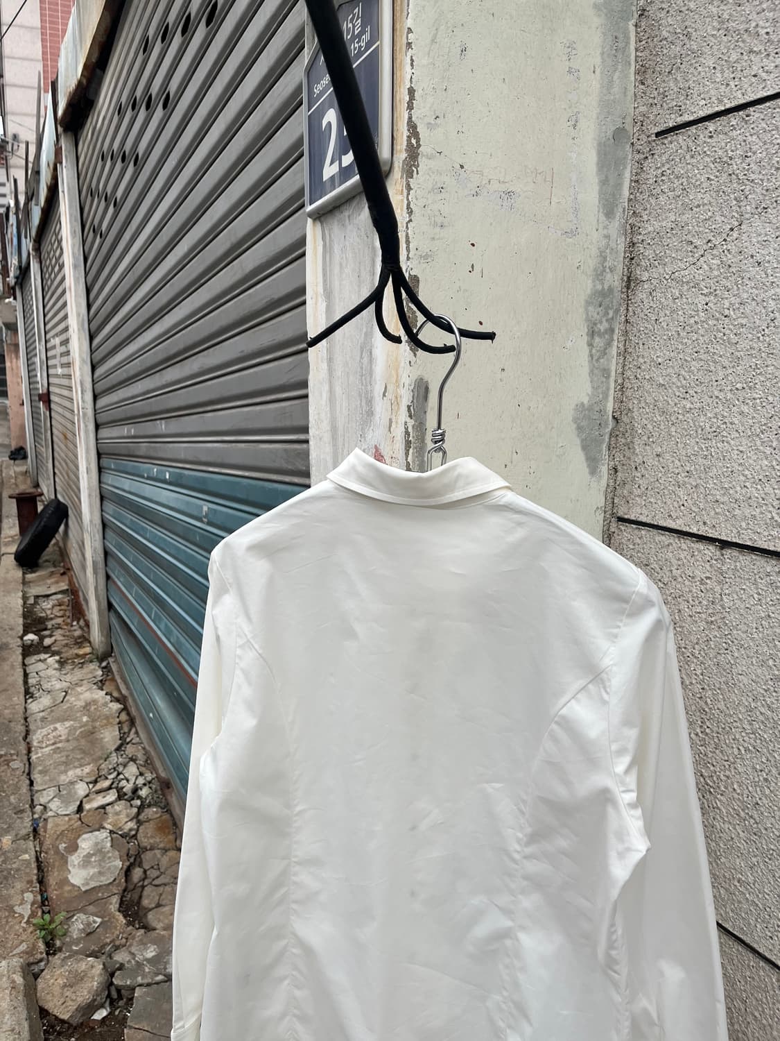 Vintage 화이트 버튼업 셔츠  상품이미지4