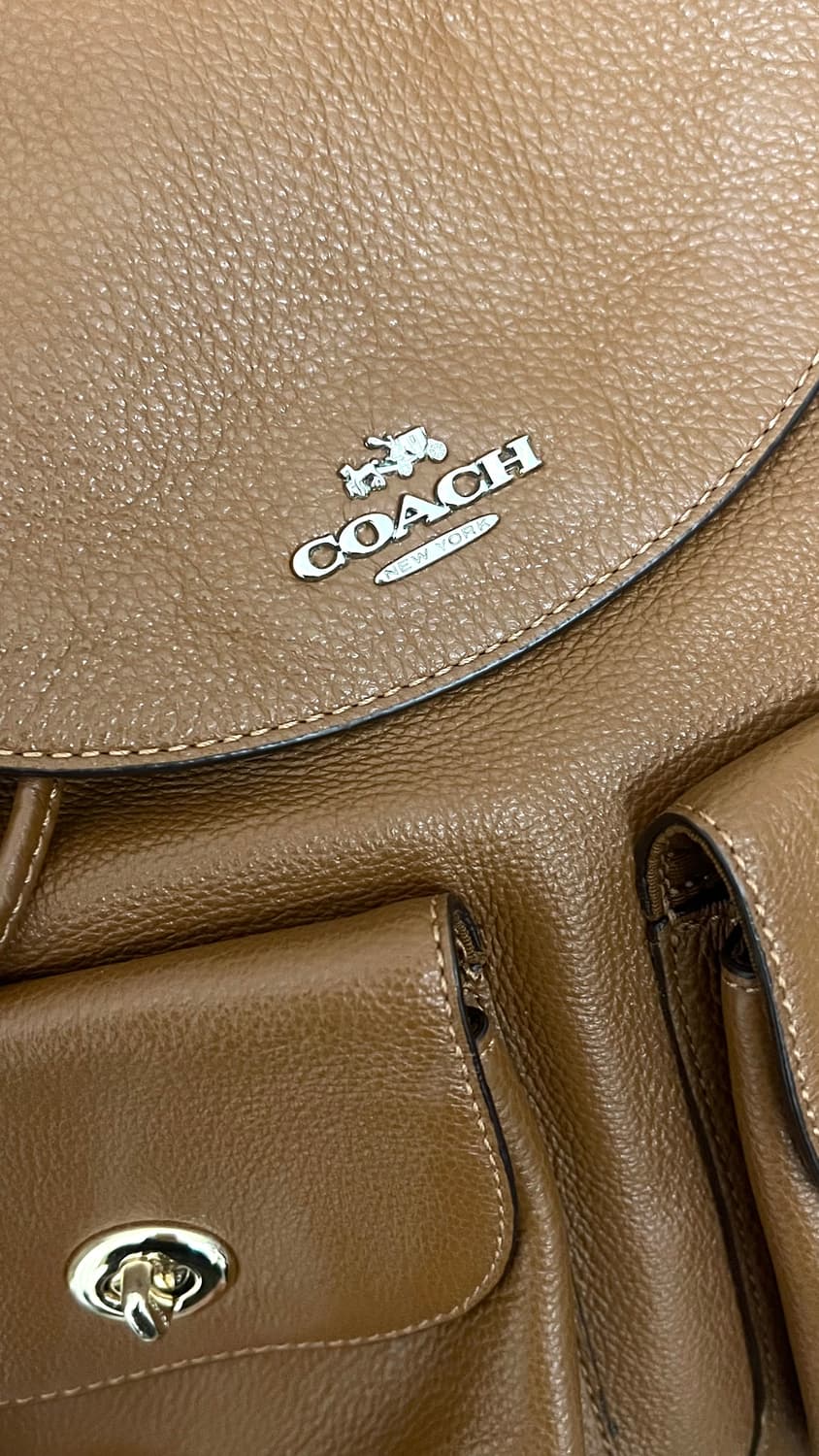 90s coach 코치 페블가죽 올레더 빌리 백팩 카멜브라운 상품이미지8