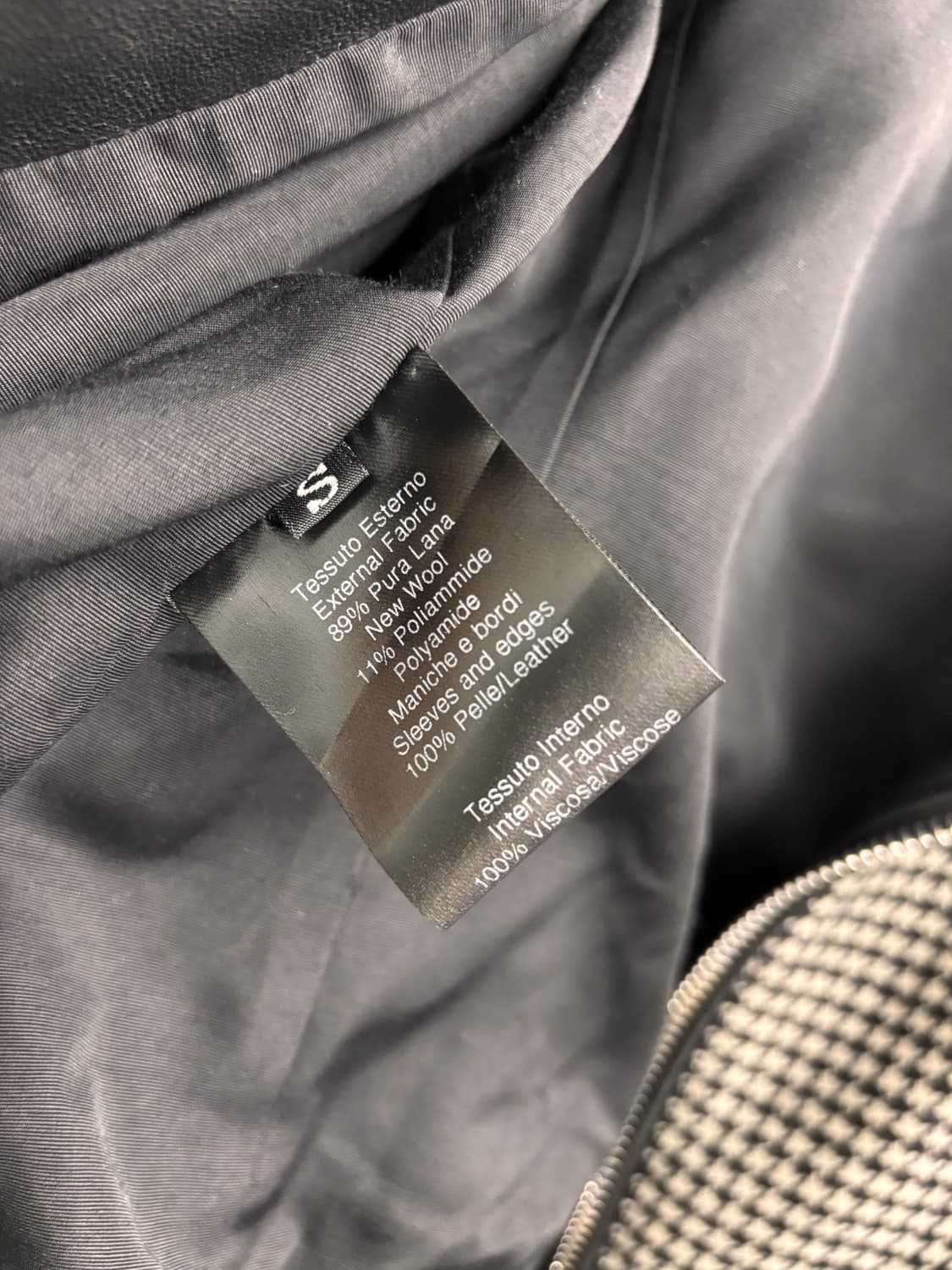 쥬세페 자노티 하운즈투스 체크 콤비 레더 라이더 자켓 상품이미지9