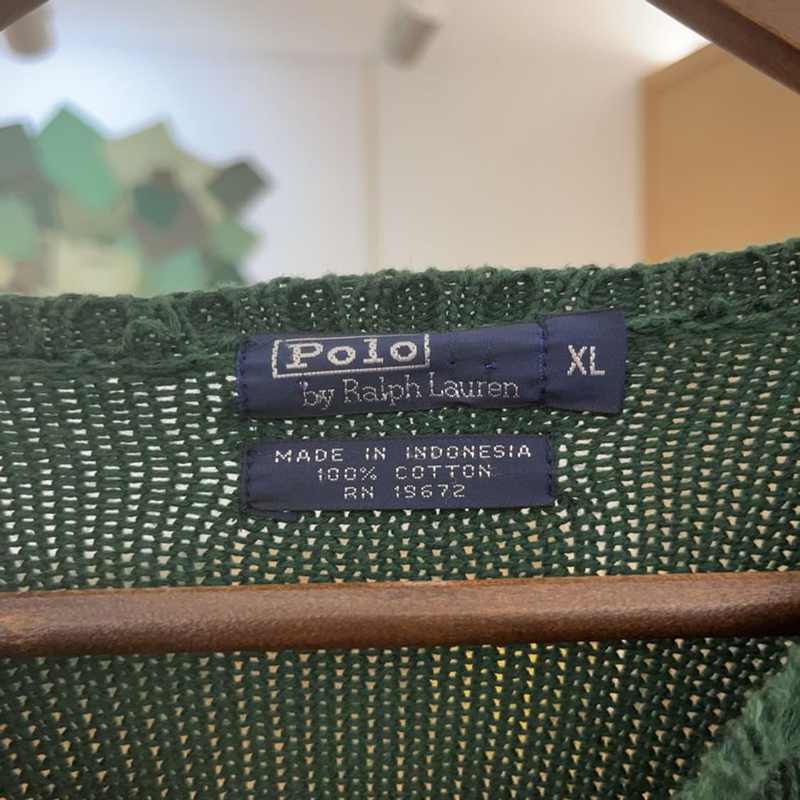 폴로 랄프로렌 베이직 딥그린 홀리데이 니트 XL C06617 상품이미지5