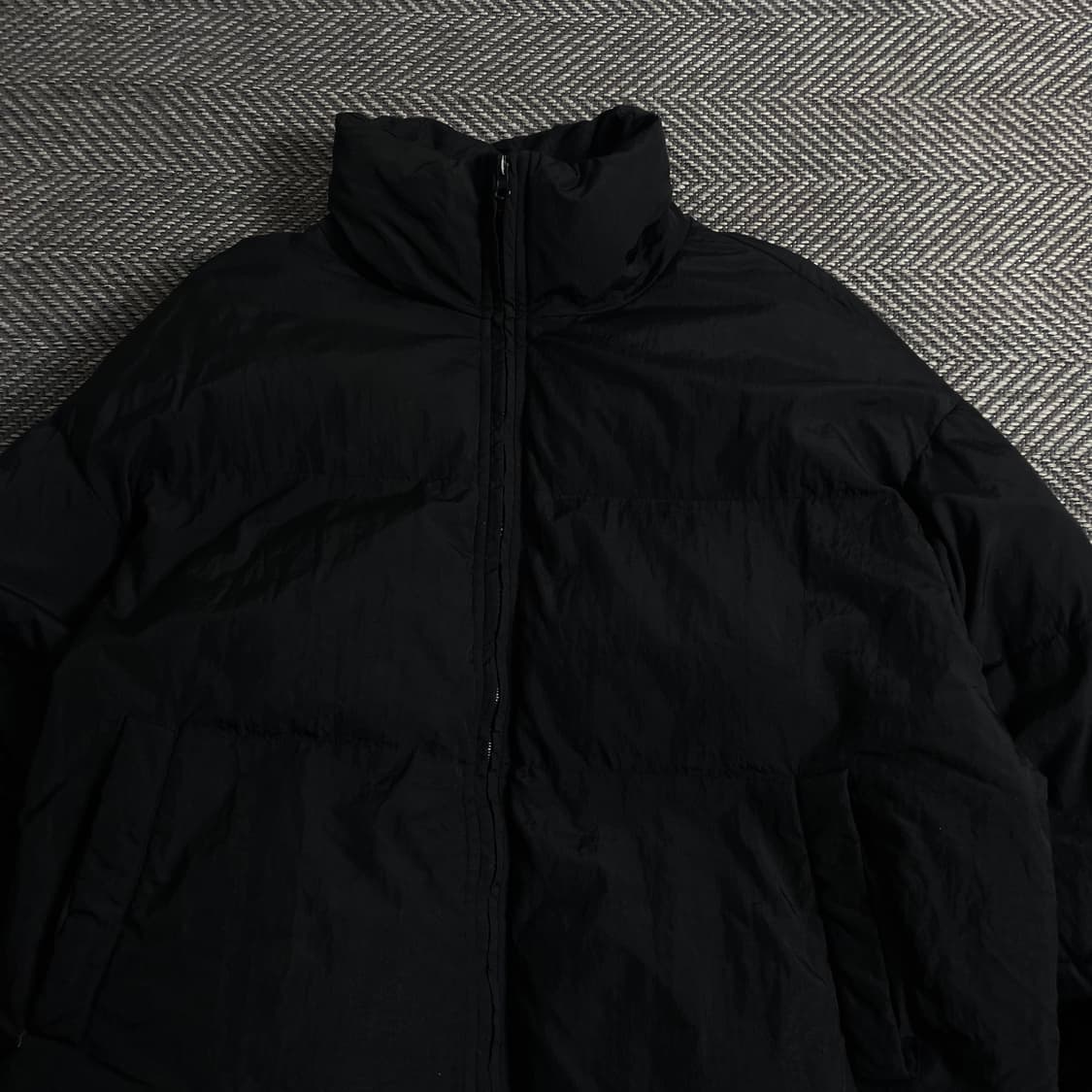 ASNOFIT 미니멀 박시핏 푸퍼 패딩 블랙y 3938 상품이미지5