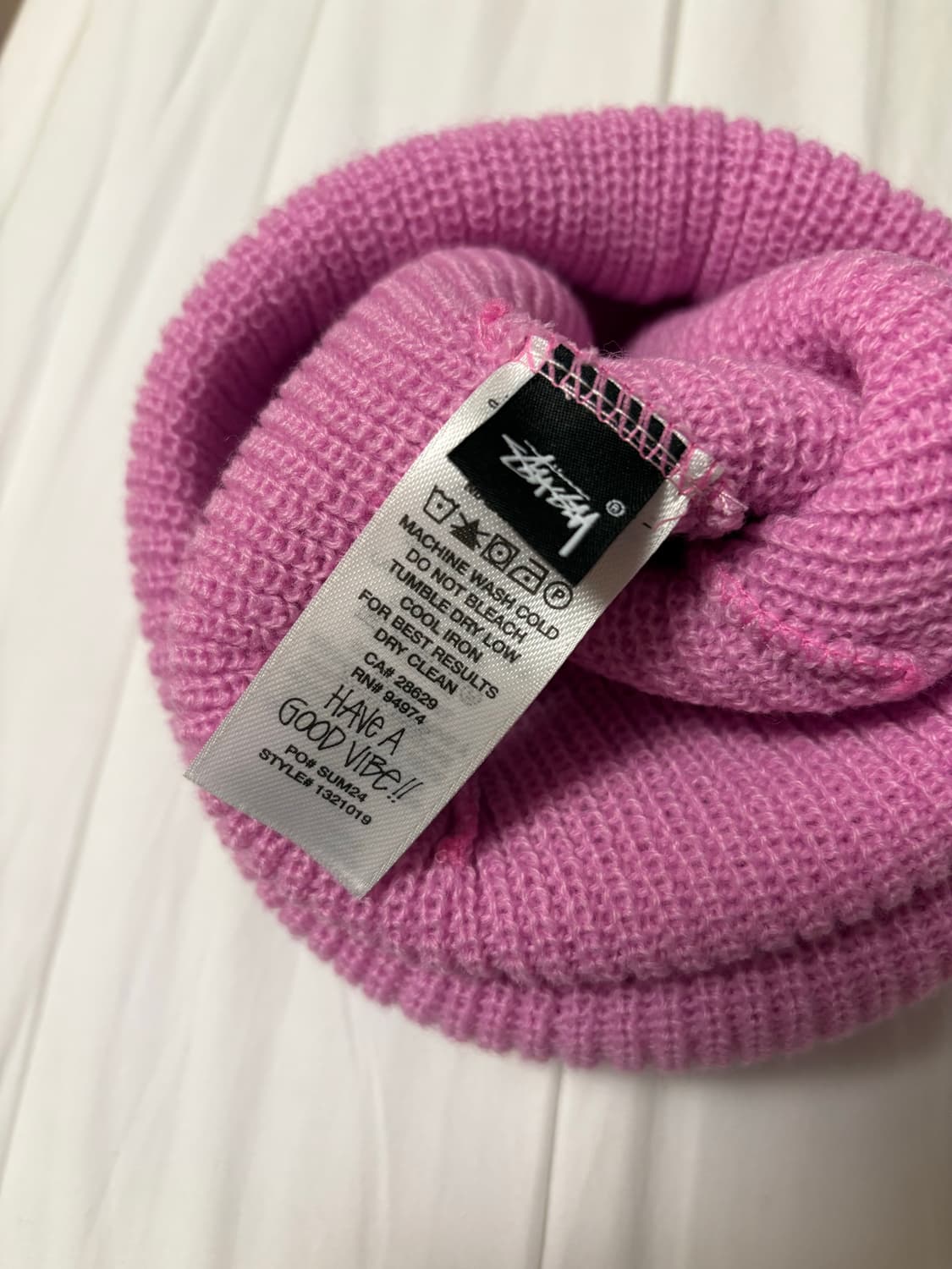 스투시 베이직 커프 비니 더스티 핑크 상품이미지3