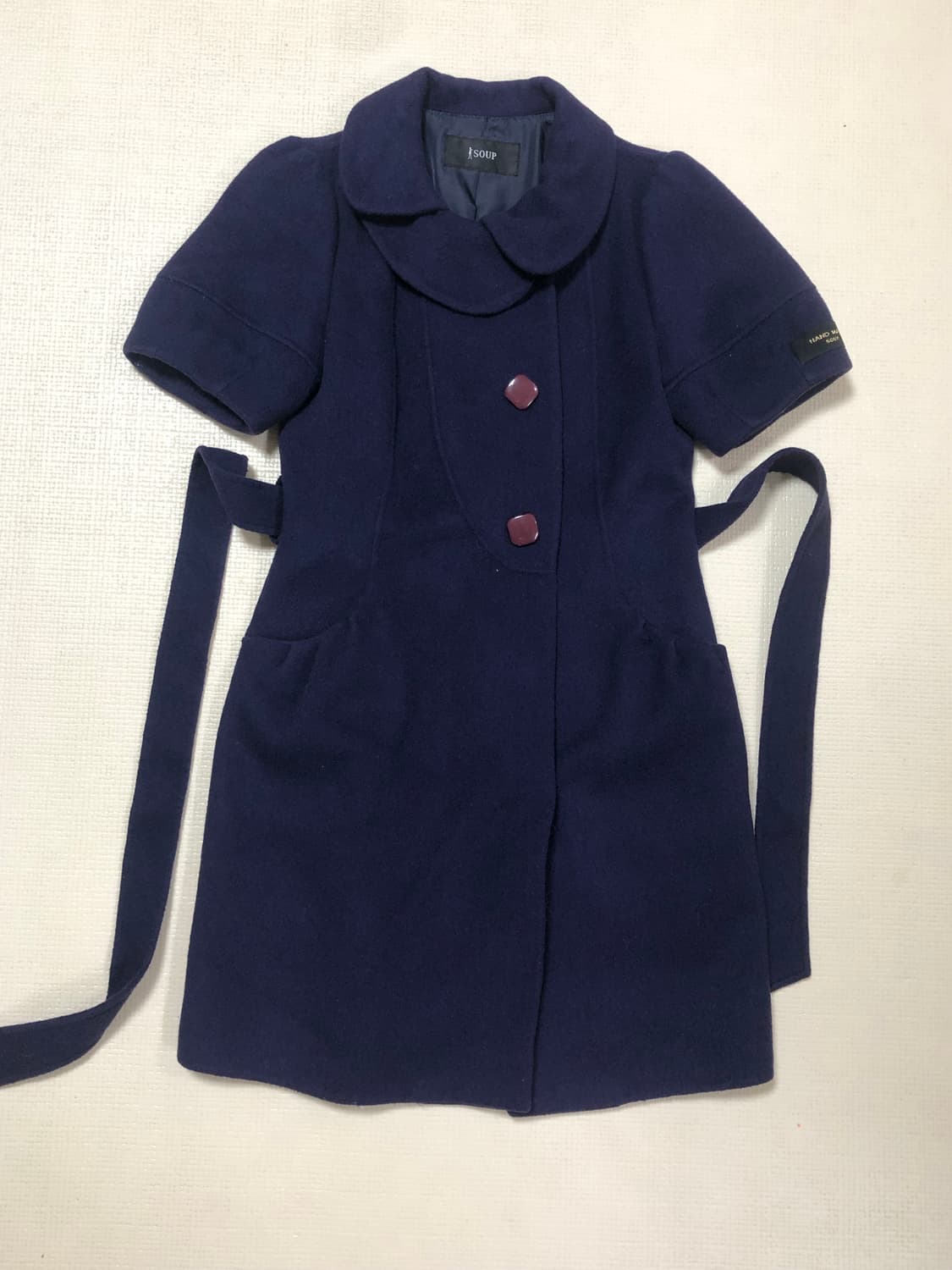 빈티지 soup 퍼플 울 핸드메이드 코트 상품이미지9