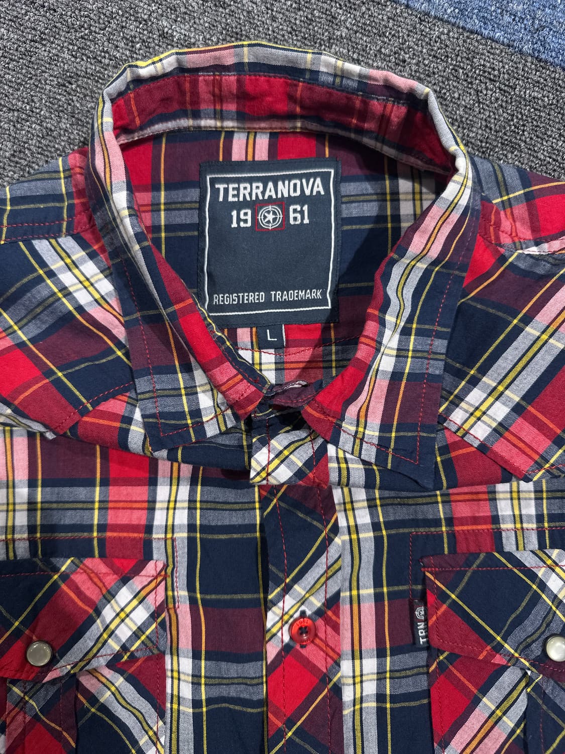 Terranova 체크 남방 L 상품이미지3