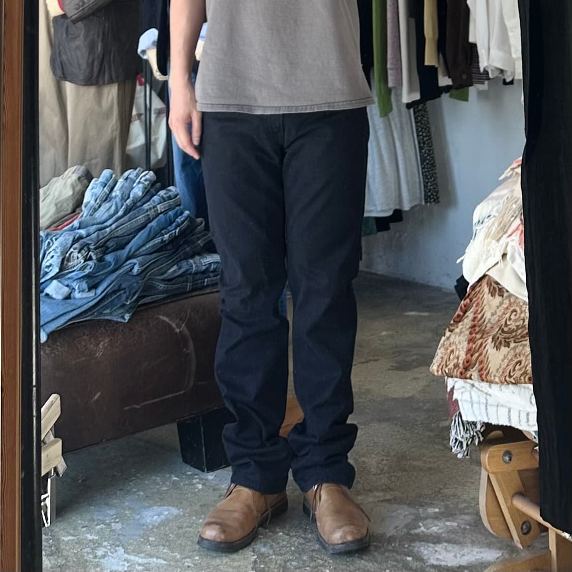 (착용컷) 90~00's Lee RIDERS 블랙 진 (남성용 31) 상품이미지4