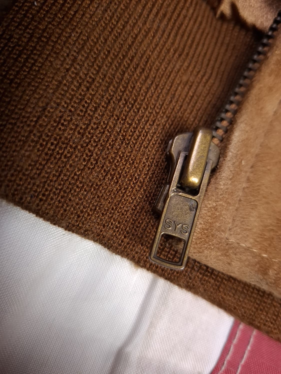 90's 국내산 빅게이트 리얼램스킨레더 스웨이드 봄버자켓 상품이미지5