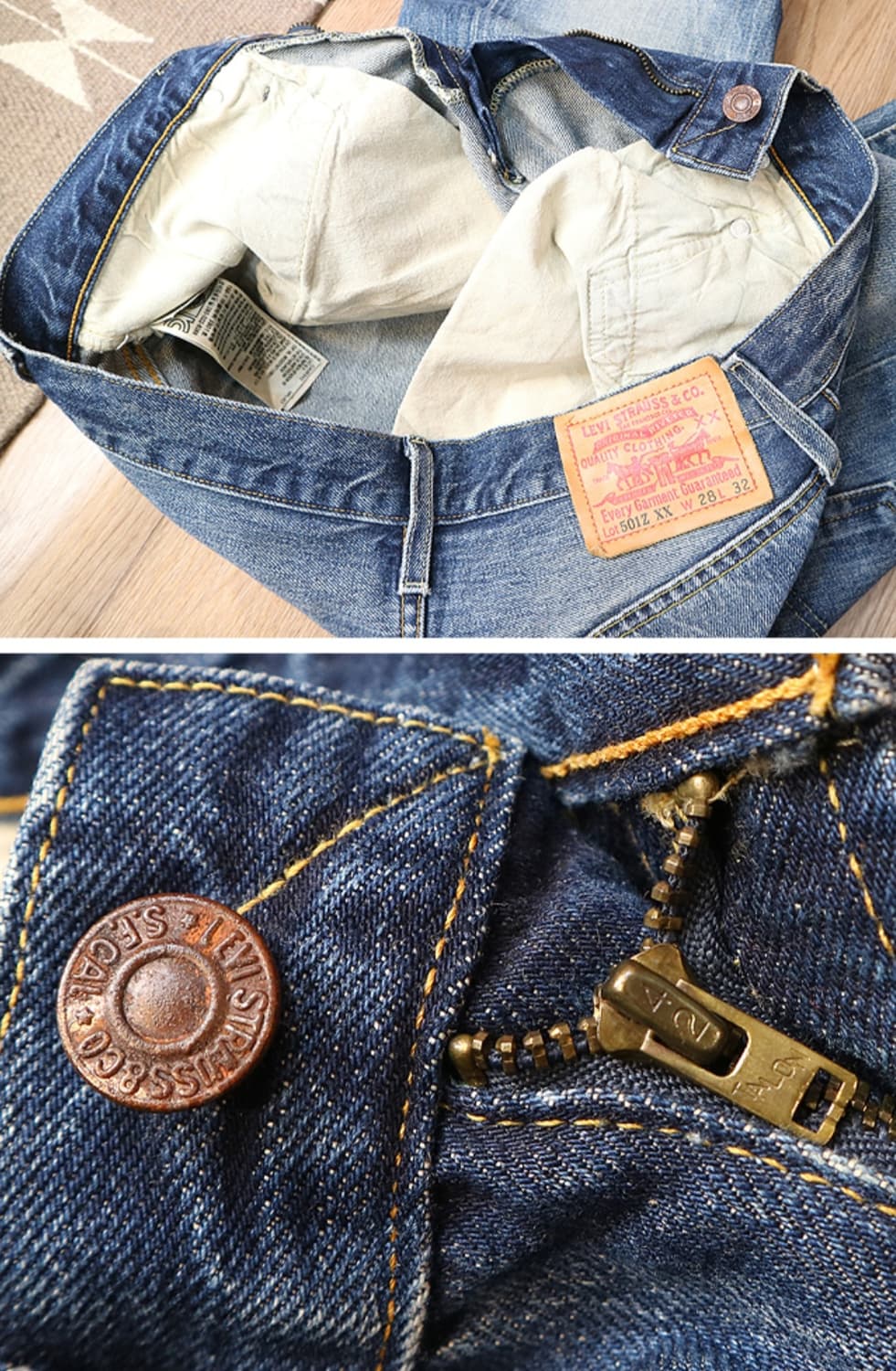 LVC LEVIS 리바이스 54 501ZXX 빅E 셀비지 데님 26-27 상품이미지9