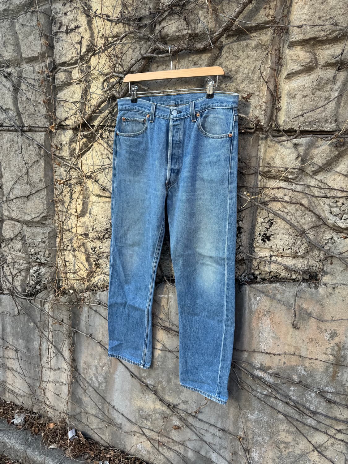 90s 리바이스 빈티지 501xx 워싱 데님 팬츠 34 상품이미지3