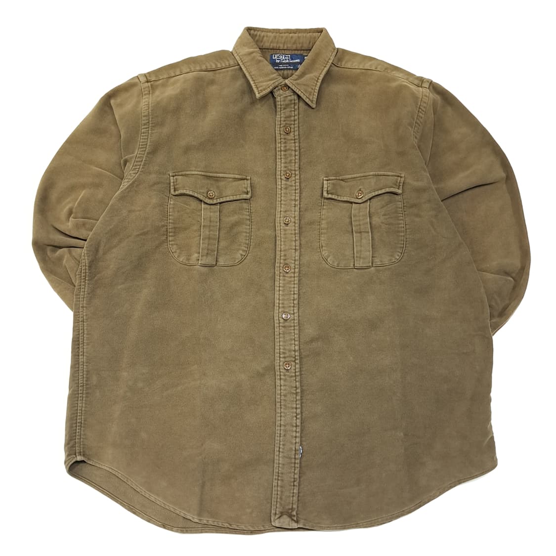 CL161 폴로 미국판 80s블루라벨 샤모아 브라운 셔츠 상품이미지1