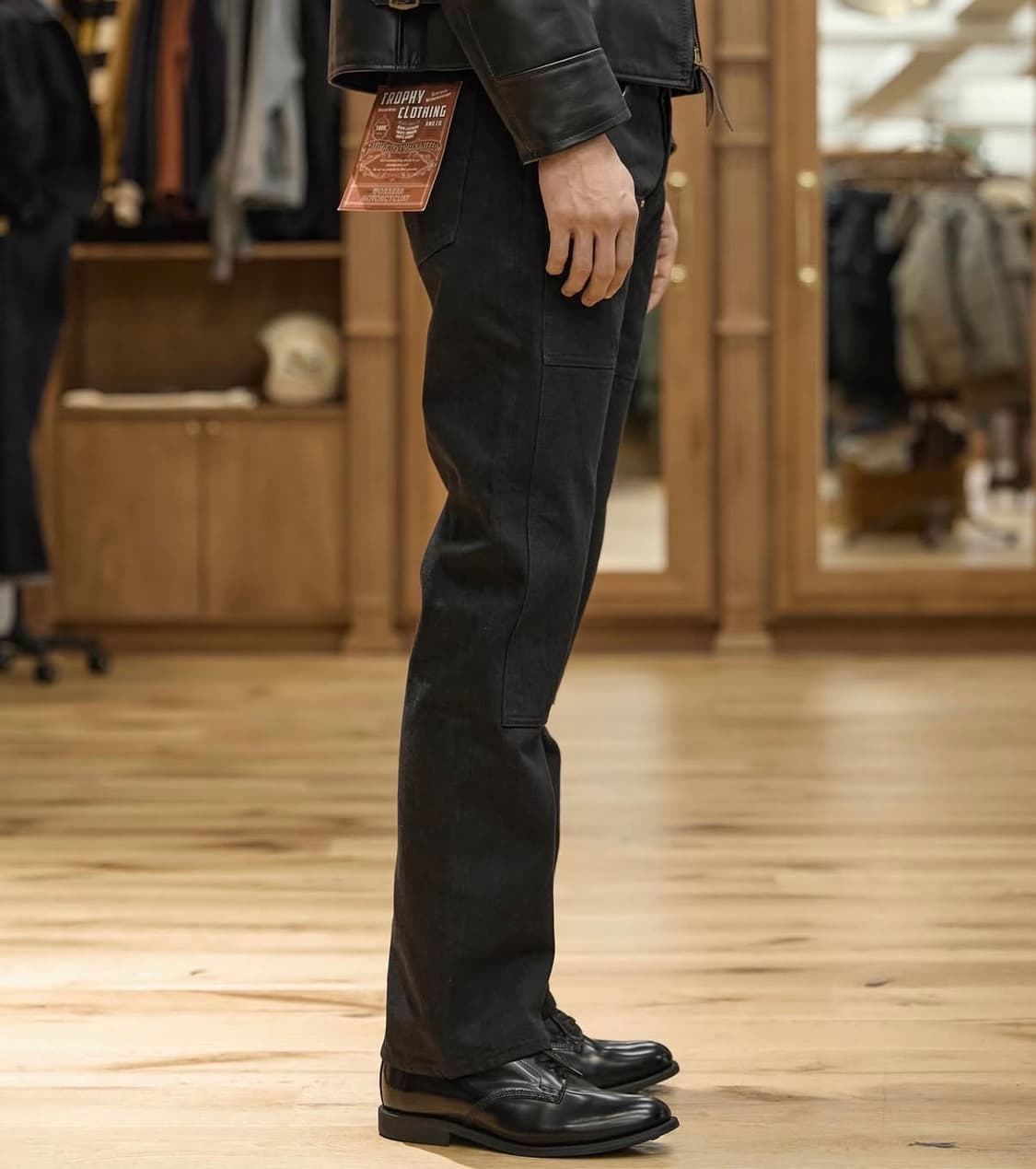 [32]트로피클로딩 1908W 네로우 더블니 블래키 데님 팬츠 상품이미지2