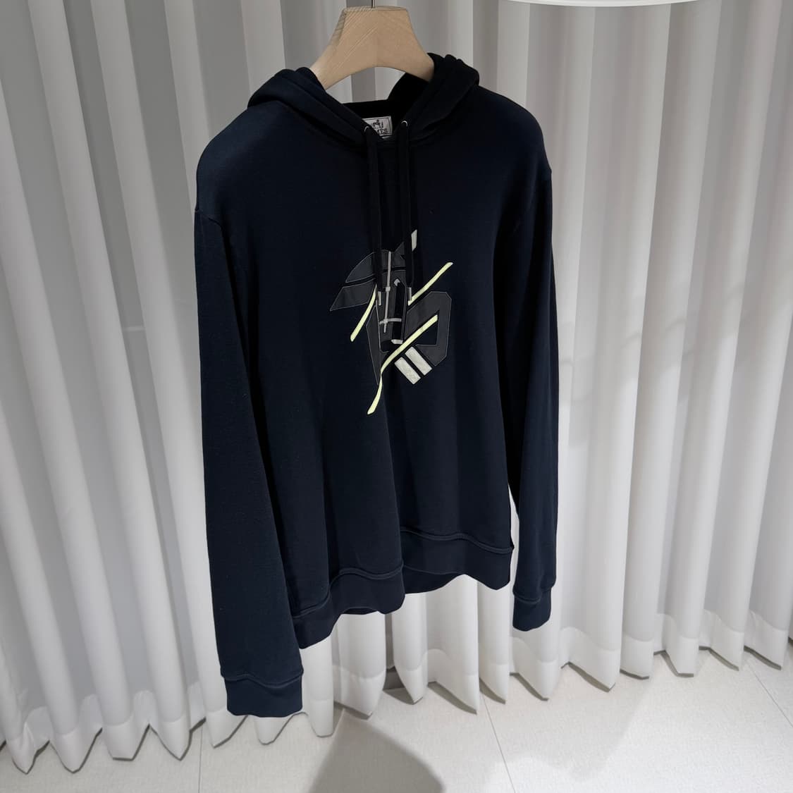 (A+/L) / 에르메스 론드패치 코튼 네이비 후드티 상품이미지3