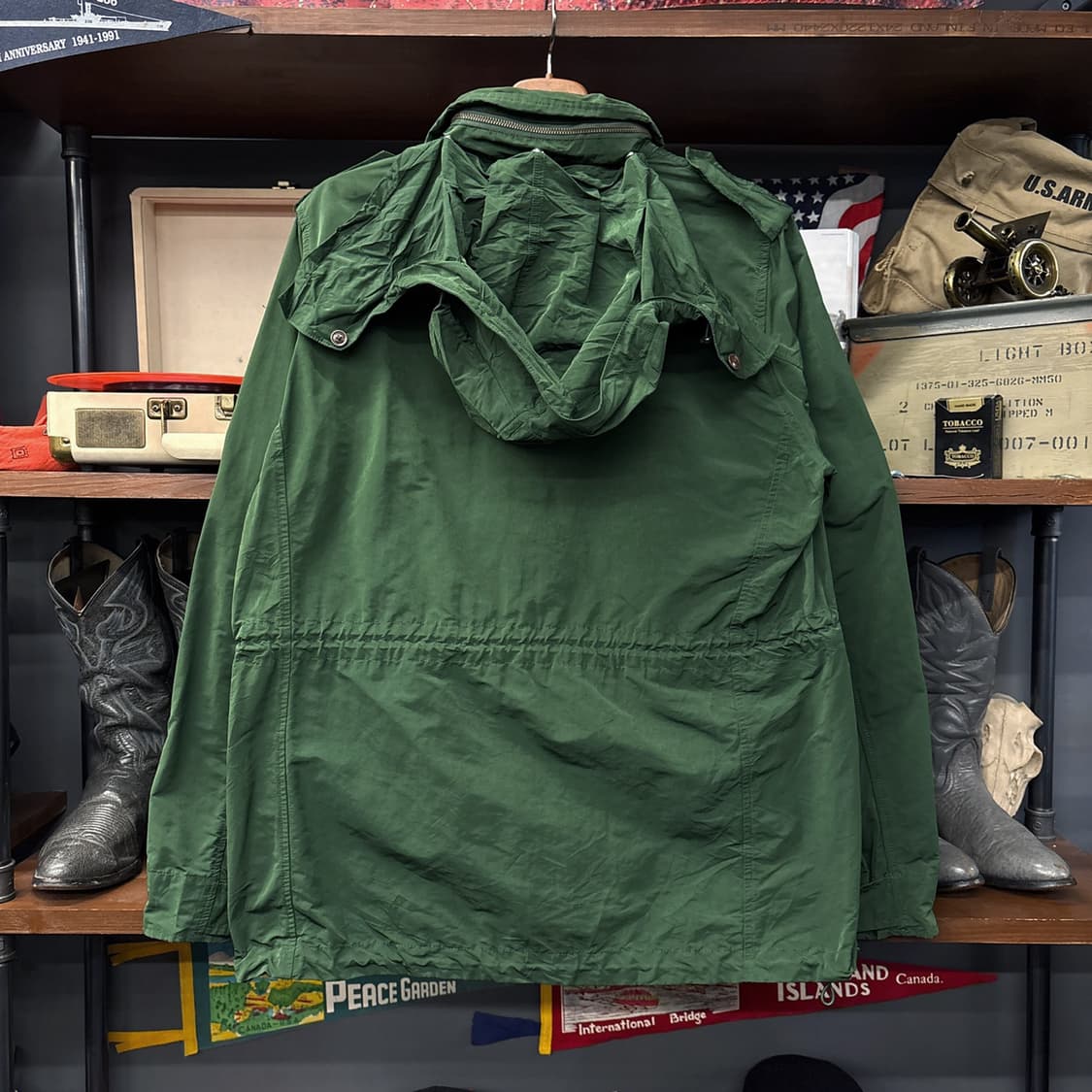바버 밀리터리 모티브 M-65 레인파카 필드자켓 N1148 상품이미지2