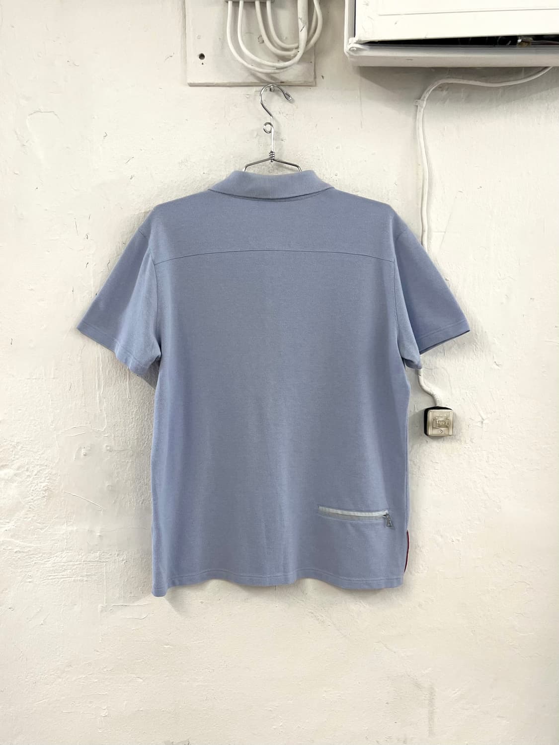 프라다 스포츠 백포켓 하프 집업 카라티 상품이미지7