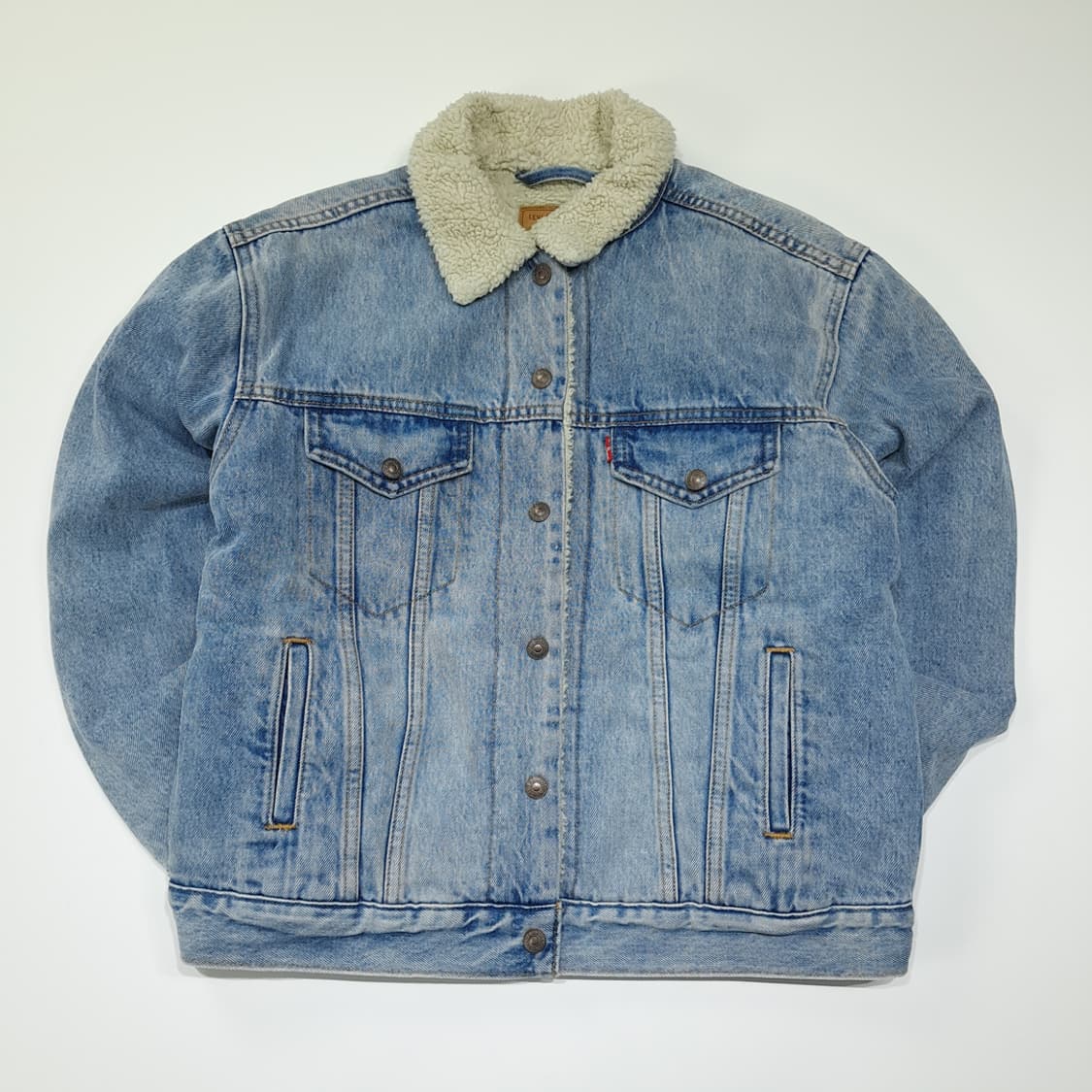 CL272 M 리바이스 빅E 데님 쉐르파 라이트블루 자켓 아우터 상품이미지1