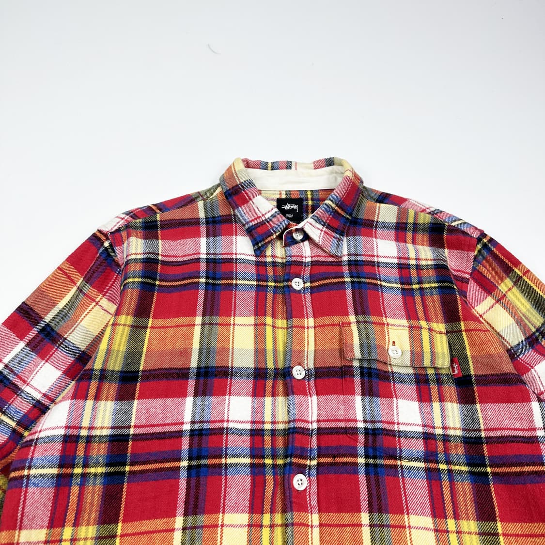 스투시 올드스쿨 모직 타탄 체크셔츠 (L) 상품이미지1
