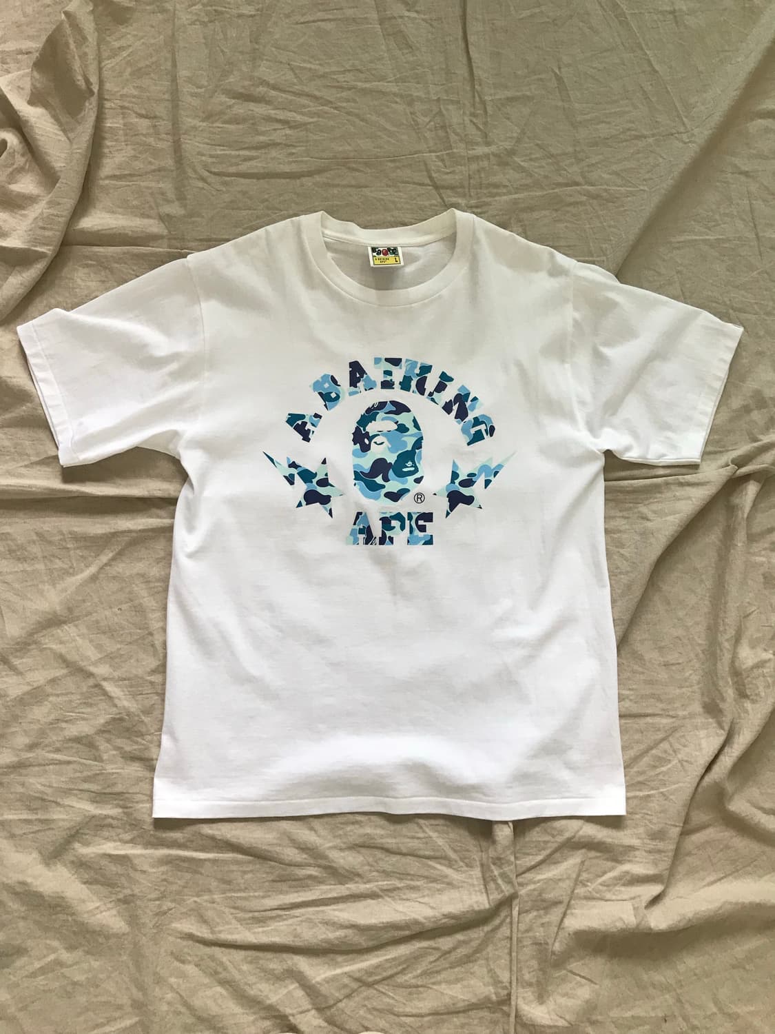 베이프 ABC 카모 스타 컬리지 티셔츠 상품이미지4