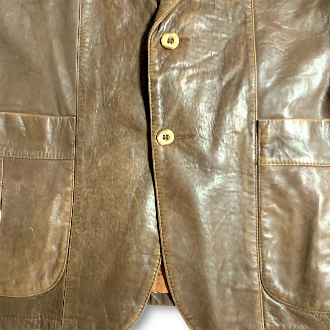 [L]70s John Keith 빈티지 레더 블레이저 상품이미지4