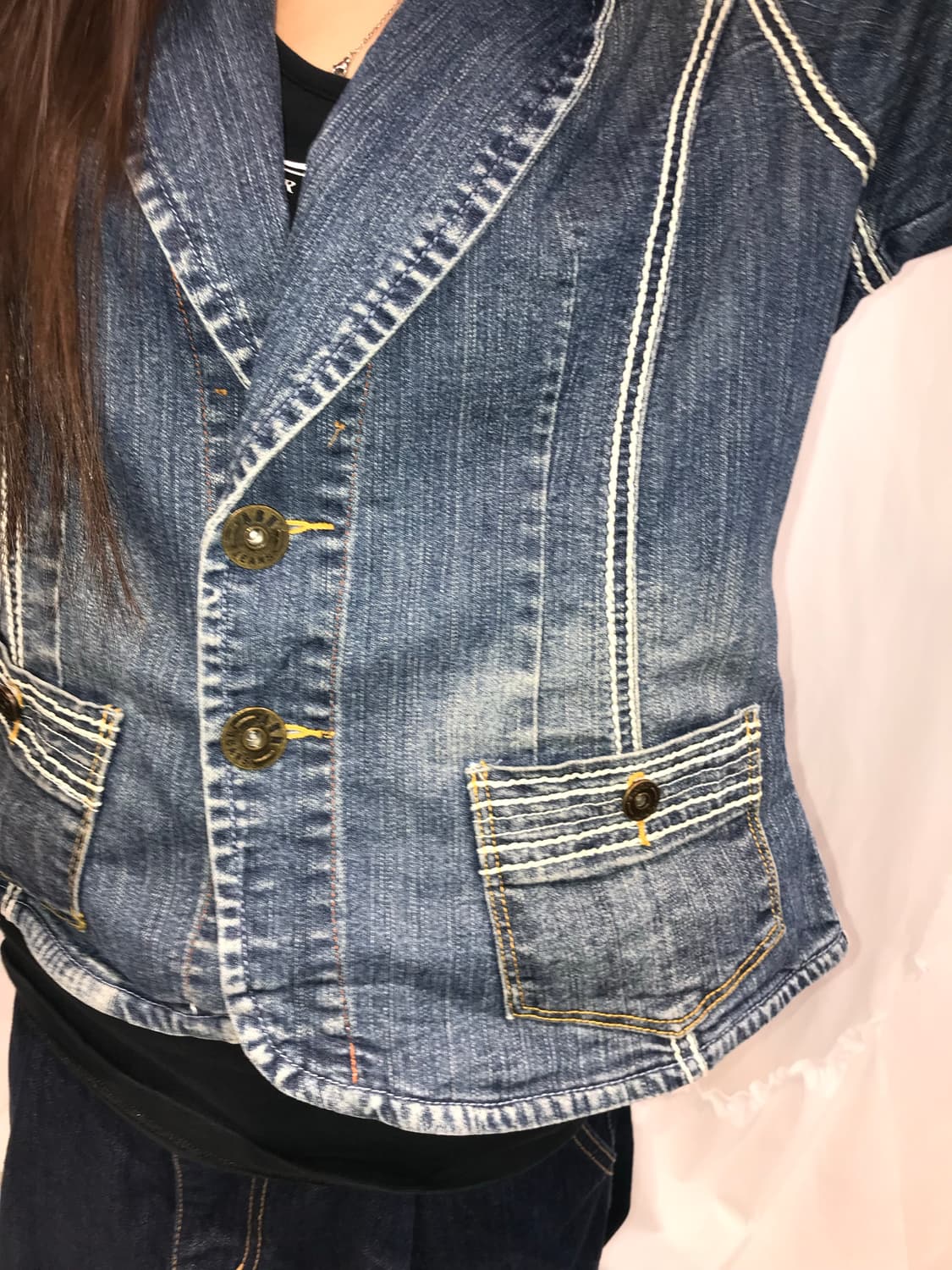 스티치 데님 자켓  상품이미지2