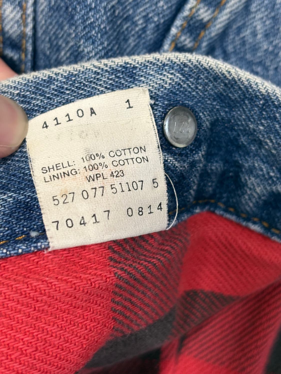 80s Levi’s usa 버팔로 라인드 데님 자켓 3세대 상품이미지7