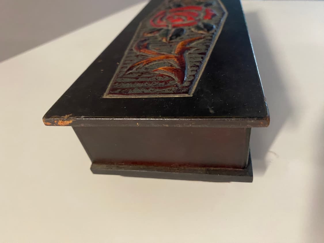 Sankyo 오르골 보석함 장미 우드 (작동x) 상품이미지4