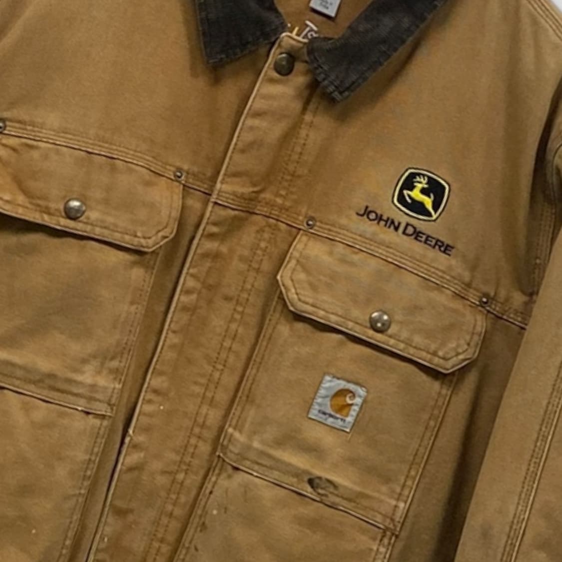 칼하트 카멜 90s 썬페이딩 덕 캔버스 워크자켓 L 상품이미지3