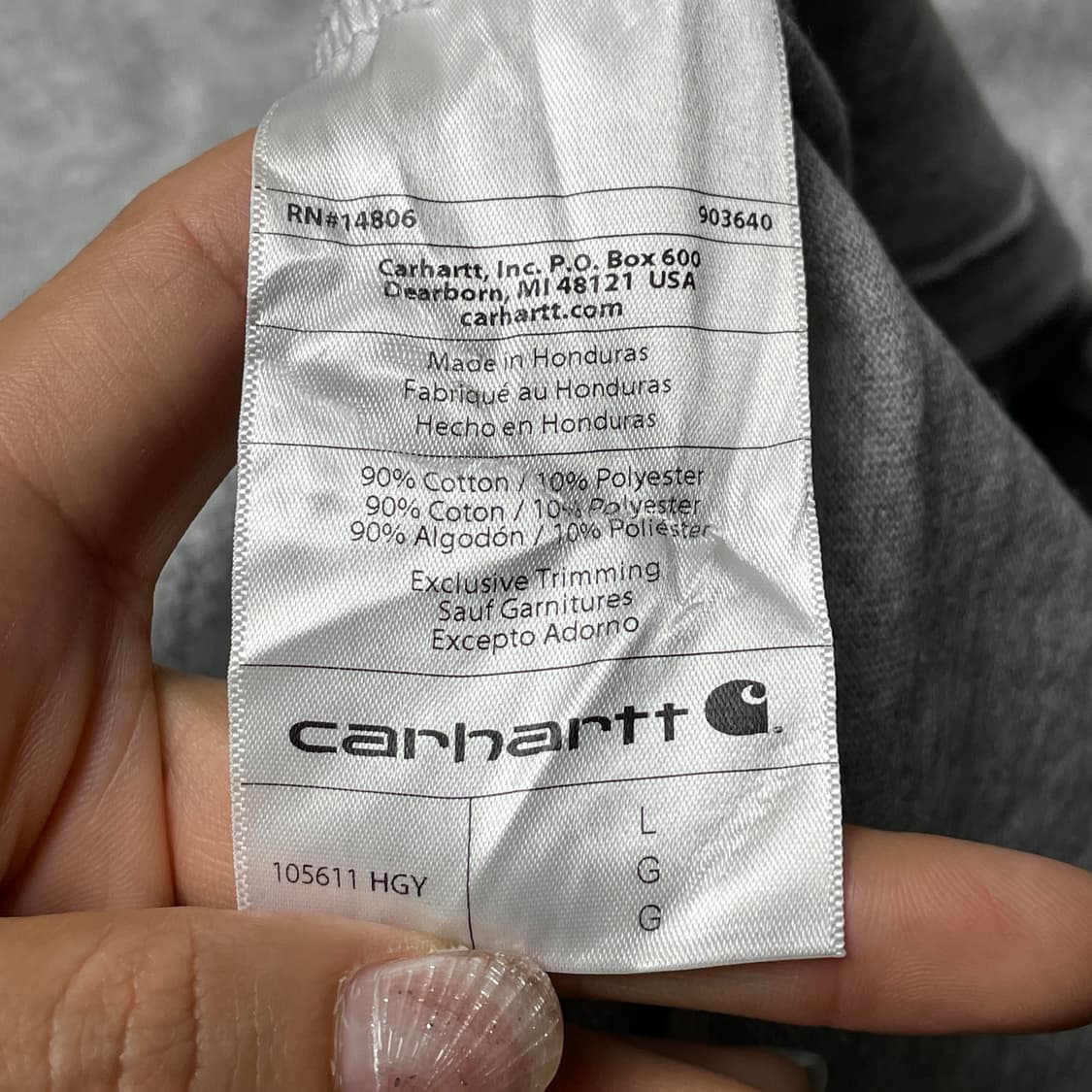 CARHARTT 칼하트 그레이 그래픽 반팔티셔츠 A01198 상품이미지10